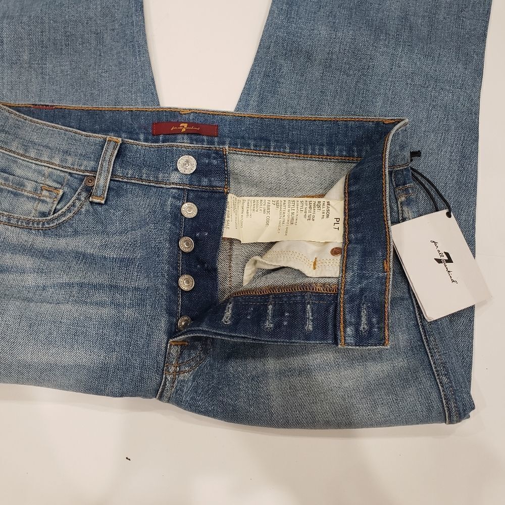 7FAM Edie Black Rhinestone Satellite Sky Jeans - Picture 11 of 17